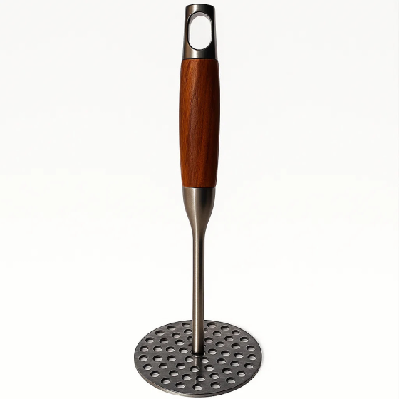 Картофелемялка для пюре 26 (см) толкушка для картошки из нержавейки с деревянной ручкой HP-8-59 Киев
