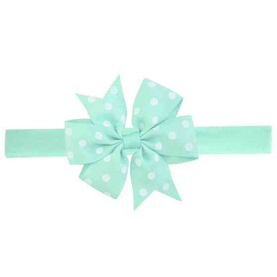 Дитяча пов'язка в горох one size м`ятний Київ