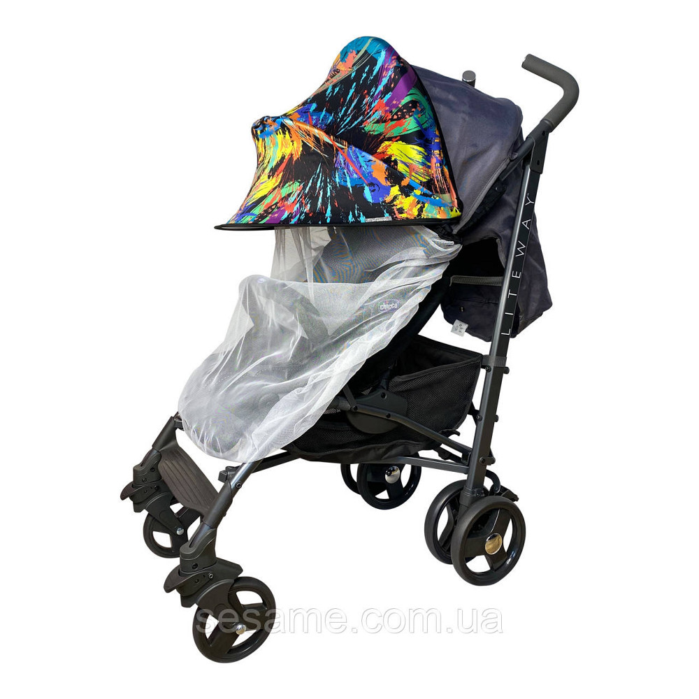 Сонцезахисний козирок (Кап) Color Must Have Shade 2 в 1 з білої москітною сіткою Харків - фото 3