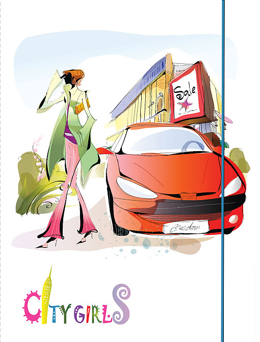 Папка на гумці А4 "LEO" L6010 "City girls" 490725, шт Київ - фото 1