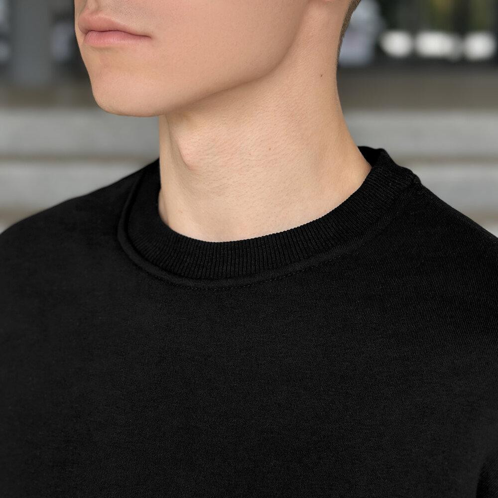 Світшот чоловічий зимовий однотонний чорний Pobedov Apex Київ - фото 5