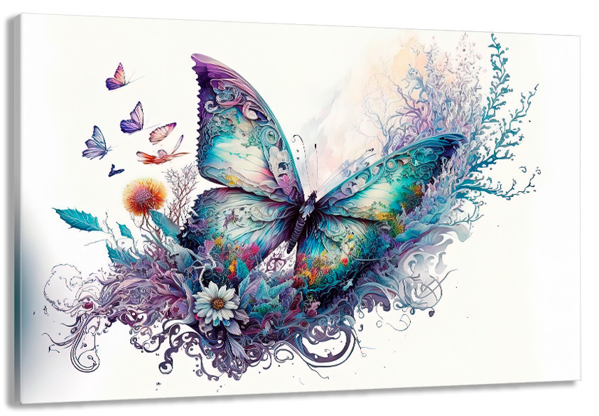 Картина полотно у вітальню / спальню     Метелик     MLP_245 ( 60х30см ) 90х180см Київ - фото 1