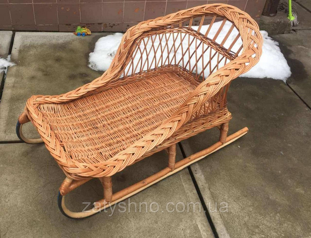 Санки плетені на зиму санки для дітей та дорослих | санки на подарунок| санки плетені дитячі зі  Київ - фото 1