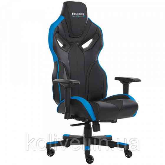 Крісло ігрове Sandberg Voodoo Gaming Chair Black/Blue 4 клас, 150 кг (640-82) Киев
