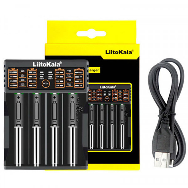 Зарядний пристрій LiitoKala Lii-402, 4x(Lion/NiMH/NiCd), Power Bank function (Lii-402) Київ - фото 8