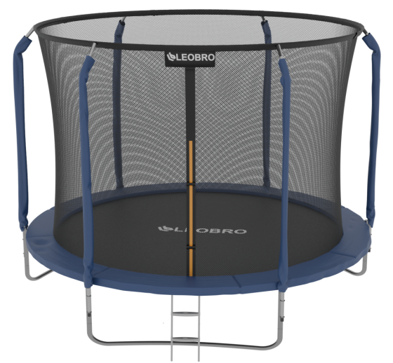 Батут дитячий LEOBRO Premium 252 см із внутрішньою захисною сіткою 8FT Синій Київ