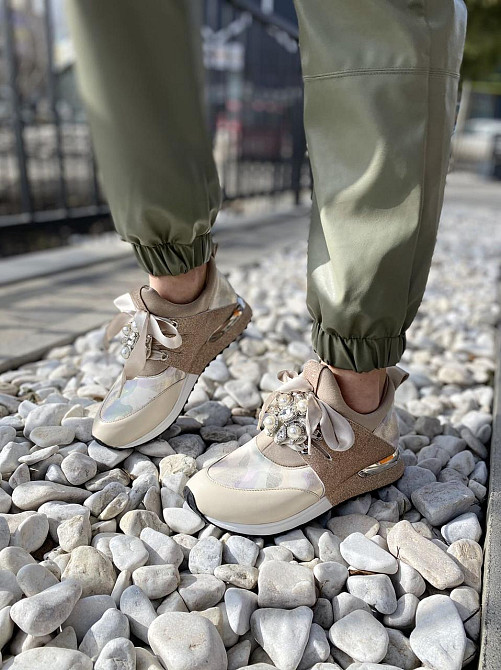 GINA ORIGINAL Кросівки жіночі GINA ORIGINAL 6986 беж/золото (весна-осінь, шкіра натуральна) (42 Коломыя - изображение 7