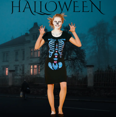 Плаття на Хеловін жіноче чорно-блакитний L Київ