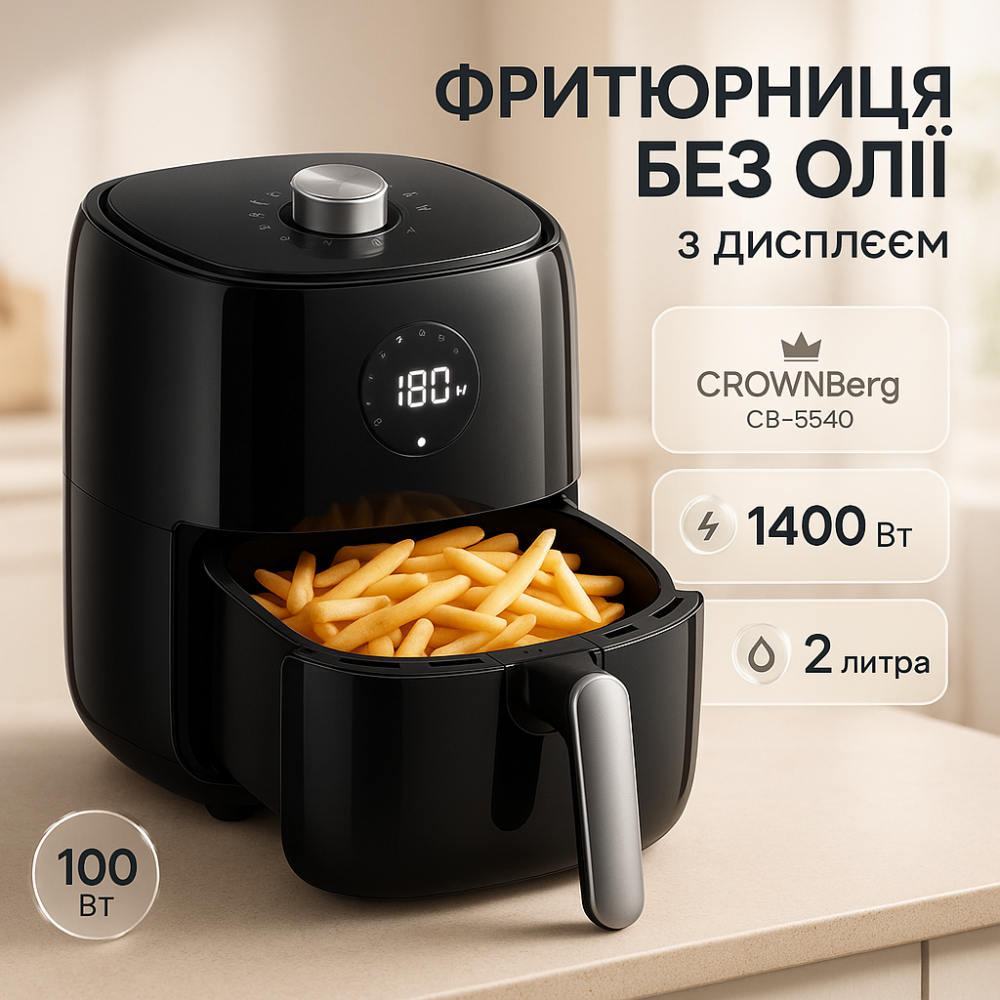 Фритюрница безмасляная для приготовления картофеля, Фритюрница без масла профессиональная CL-30 Львов - изображение 2