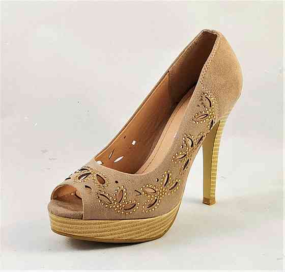 Жіночі Бежеві Туфлі на Каблуку Шпильке Замшеві Модельні (розміри: 36,37,38,39,40,41) - 37-1 Дніпро