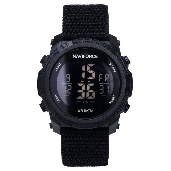 Годинник чоловічий водостійкий армійський Naviforce Europe Armor Black (2 ремінці) Київ - фото 1