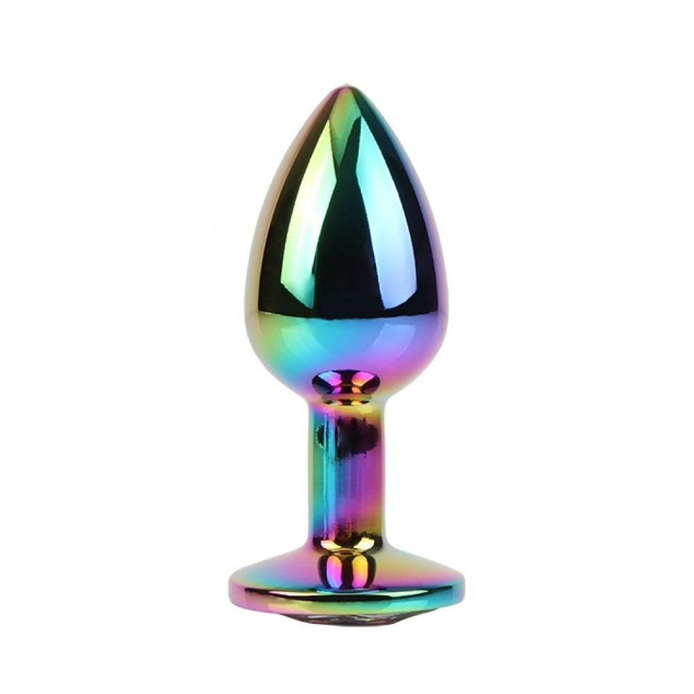 Анальна пробка із кристалом Chisa Matrix Mont Rainbow Gem, металева, різнокольорова, 7 х 2.7 см Sex Aura Київ - фото 2