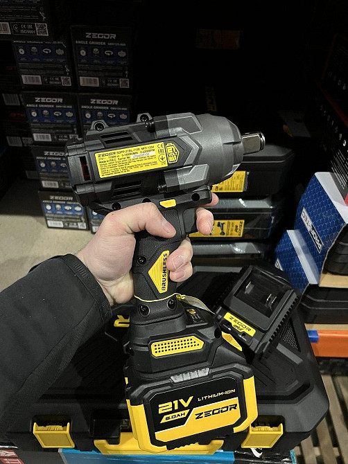 Гайковерт ударний акумуляторний ZEGOR SDPP-21BL-1100 (акум 21V 6.0Ah 1шт і зарядка) Київ - фото 5