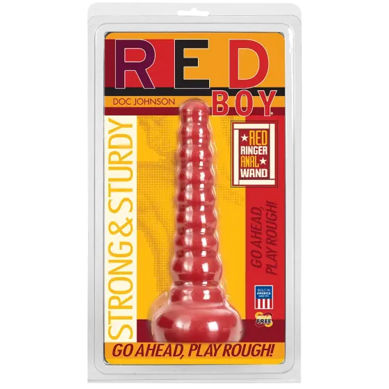 Анальна пробка-втулка Doc Johnson Red Boy - Red Ringer Anal Wand, макс. діаметр 4,5 см Львів