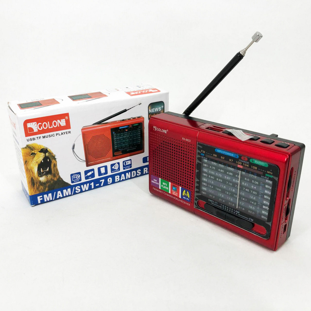 Радіо приймач з вбудованим акумулятор з хорошим прийомом для дачі MP3 USB Golon RX-6622, MT-179 Радіо приймач Київ - фото 6
