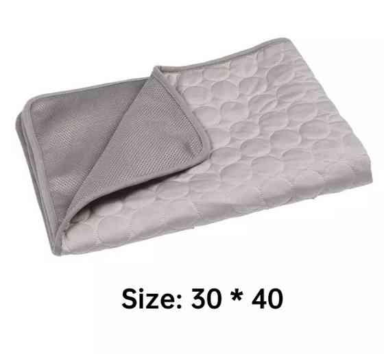 Коврик для котов и собак охлаждающий и дышащий, с мягкой подкладкой, летний, размер 40*30 см, серый, нейлон. Киев