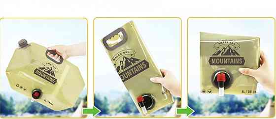 Складная, походная канистра для воды 8 л с краном Винница