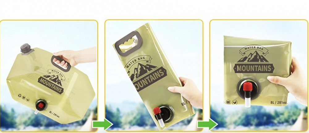 Складная, походная канистра для воды 8 л с краном Винница - изображение 2