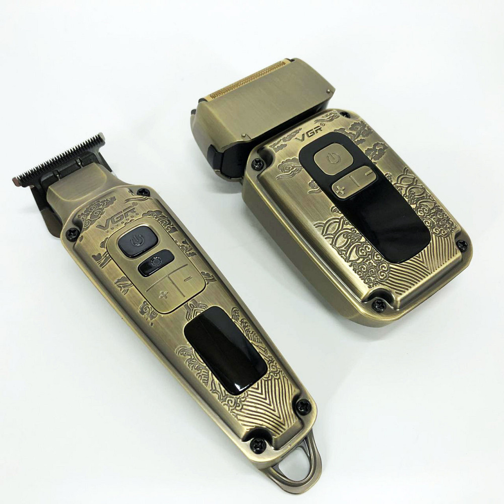 Бездротова машинка для стрижки волосся VGR, Електрична машинка з насадкою для бороди IO-18 Львів - фото 17