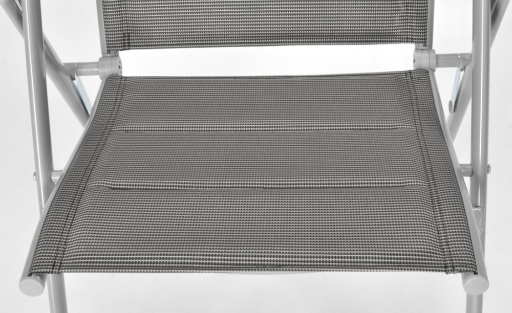 Складний садовий стілець MODENA eDomator алюмінієвий з регулюванням спинки, Срібний (Польща) Київ - фото 6