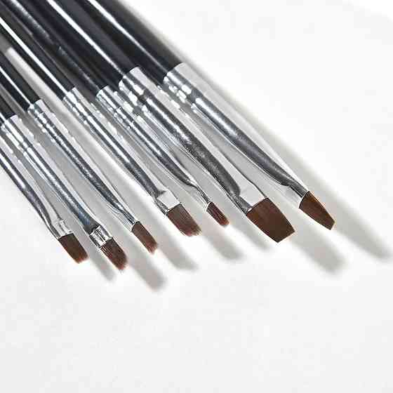 Кисти для маникюра черные - в наборе 7 штук Киев