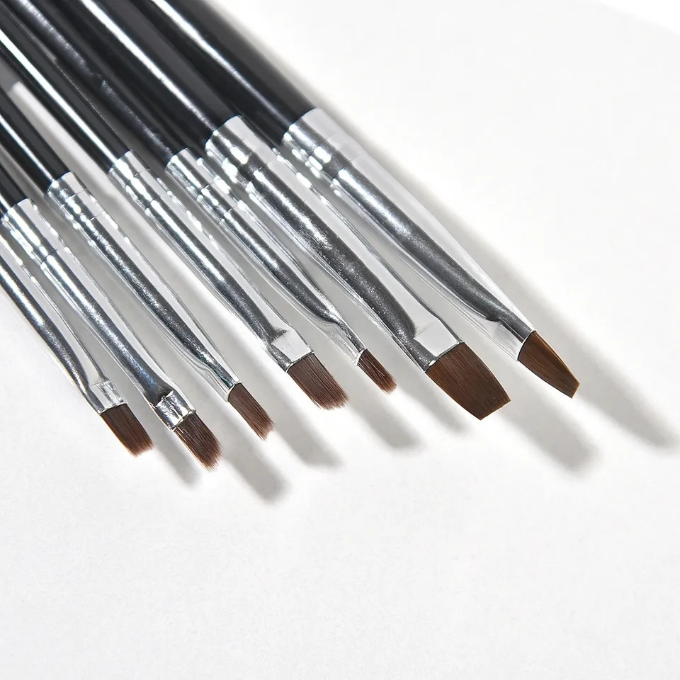 Кисти для маникюра черные - в наборе 7 штук Киев - изображение 1