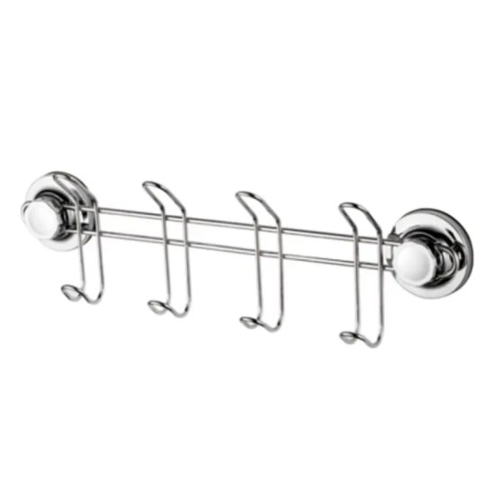 Планка з 4-ма гачками на вакуумних присосках LEDEME LM 3716-4 Харків