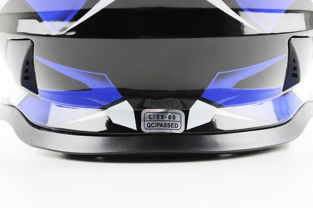 Шолом кросовий/ендуро/АТV BLD-819-7 L (59-60см), ЧОРНО-СИНІЙ Киев - изображение 6