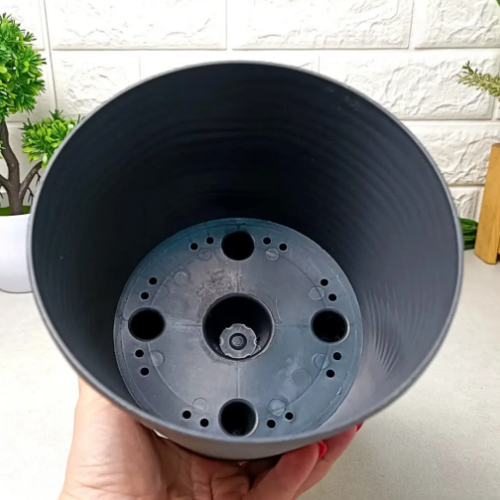 Вазон Ф'южн зі вставкою 16*14,5см низький граніт Алеана Житомир - фото 3