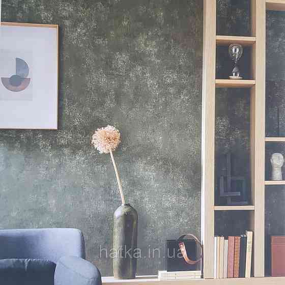 Шпалери флізелінові еко Casadeco Five o'clock 0.53х10 квіти листя зелені з золотистим під тканина гобелен Київ