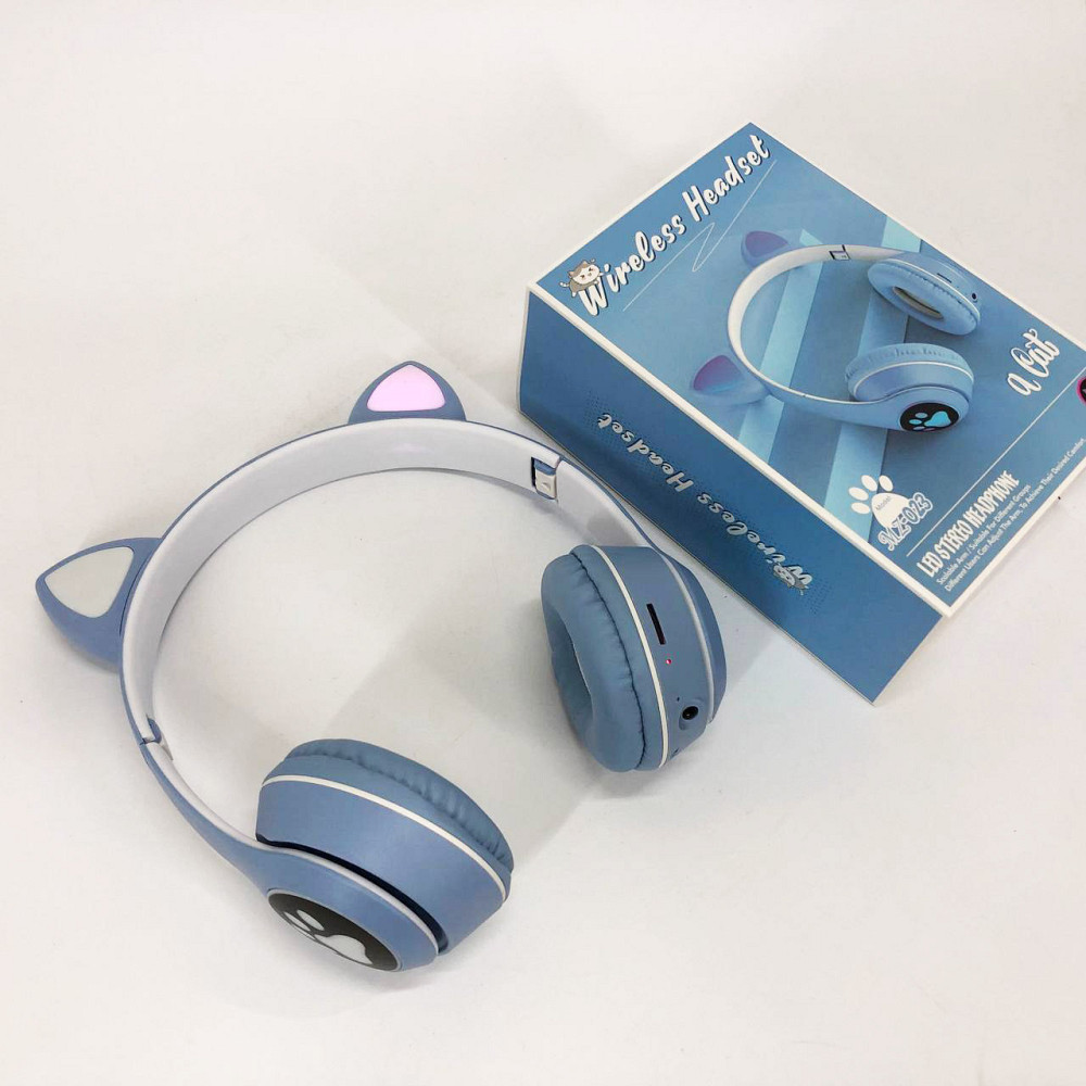 Детские аудио наушники Cat, Беспроводные наушники с кошачьими ушами и микрофоном, Кошачи навушники WY-78 Львов - изображение 10