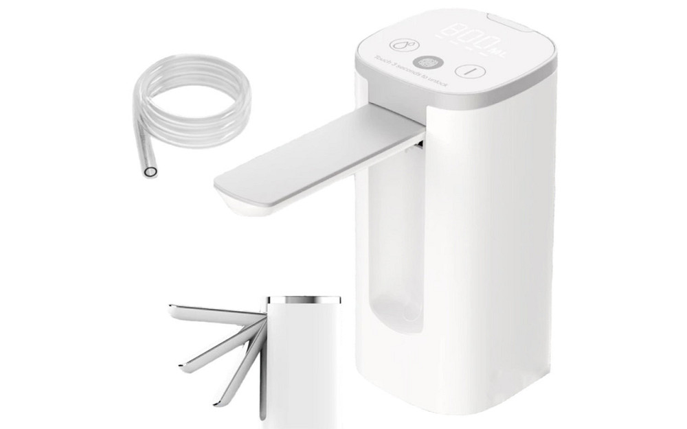 Помпа для води на бутель електрична біла з носиком та дисплеємViO E22 Київ - фото 2