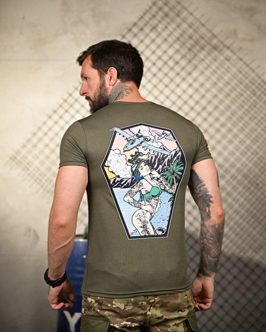 Тактическая потоотводящая футболка Palm oliva ПП4675 Одесса - изображение 1