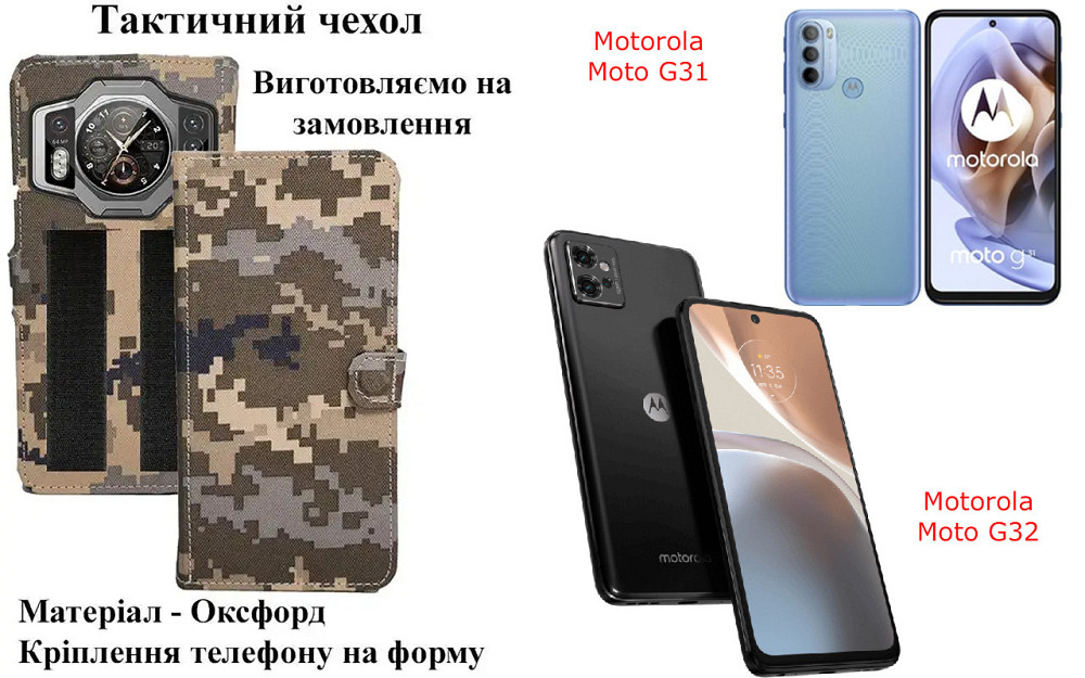 Тактический чехол для Lenovo K10 Note, K10 Plus, крепится к снаряжению на липучке Киев - изображение 1