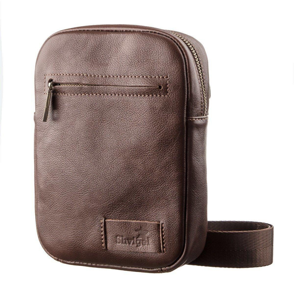 Мужская кожаная сумка SHVIGEL 19103 Коричневая Киев - изображение 6