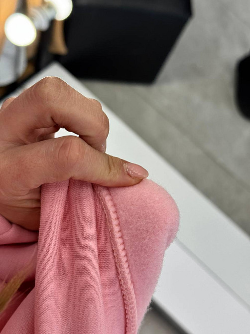 Жіноча стильна комфортна тепла худа турецька тринитка на флісі Рожевий, 46/48 Одеса - фото 5