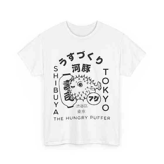 Футболка для мальчика аниме Джапанесе Пуффер Фисх Токйо оверсайз (рост от 165 до 180 ) Черний AnimeJ0242m Днепр