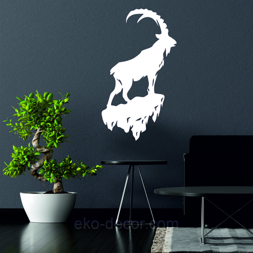Декоративное настенное Панно «Горный Козел» Декор на стену 50*32 см, Белый Киев - изображение 2