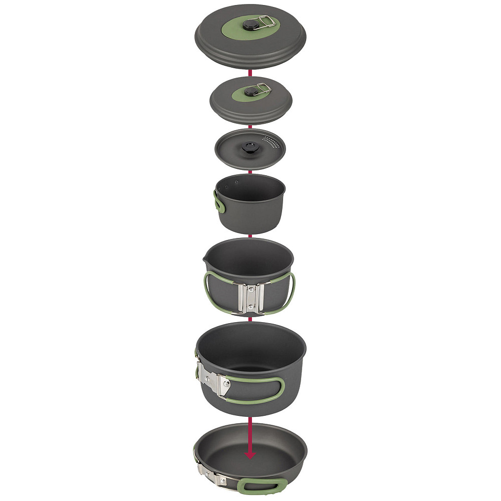 Набір посуду Bo-Camp Explorer 4 Pieces 19 Hard Anodized Grey-Green Львів - фото 3