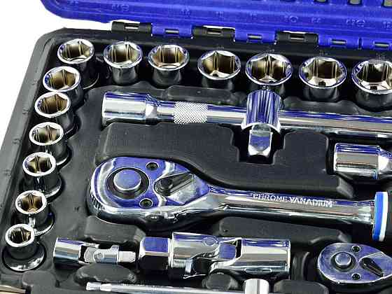 Набір головок торцевих 1/2", 1/4"   94 штуки 8-32 мм з трищіткою Стрий