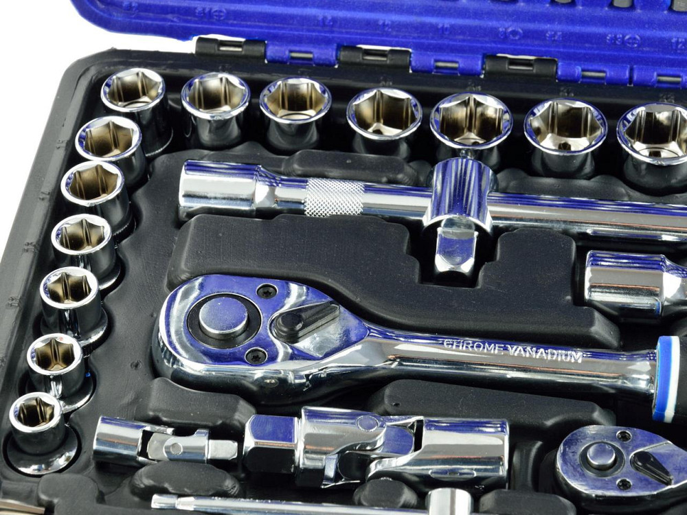 Набір головок торцевих 1/2", 1/4"   94 штуки 8-32 мм з трищіткою Стрий - фото 6