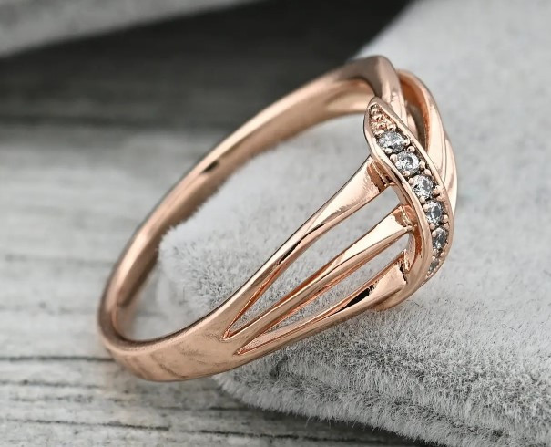 Кольцо Xuping 36510, 18 размер (ширина 8мм), белые финиты, позолота РО Киев - изображение 1