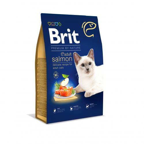 Сухой корм Brit Premium Cat by Nature Adult Salmon для кошек с лососем, 8 кг Киев - изображение 1