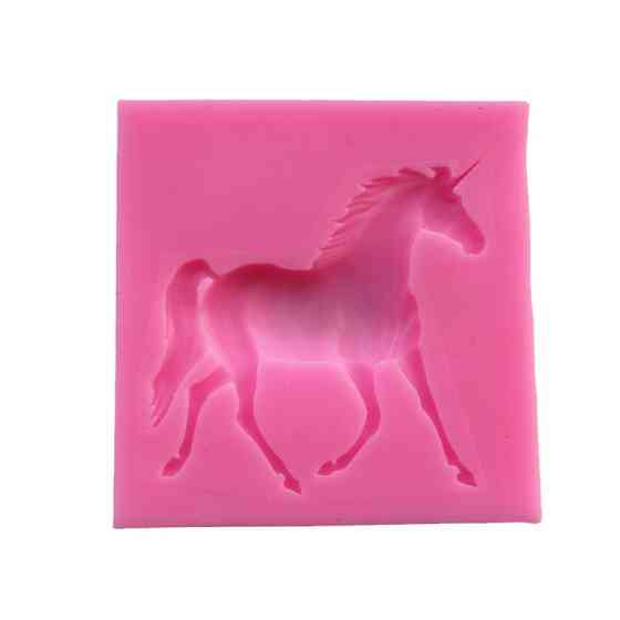 Молд силиконовый Единорог 75 на 72 мм розовый Киев