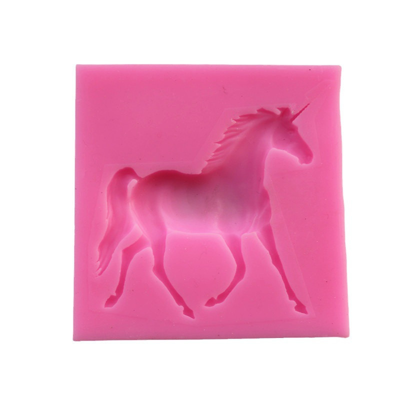 Молд силиконовый Единорог 75 на 72 мм розовый Киев - изображение 4