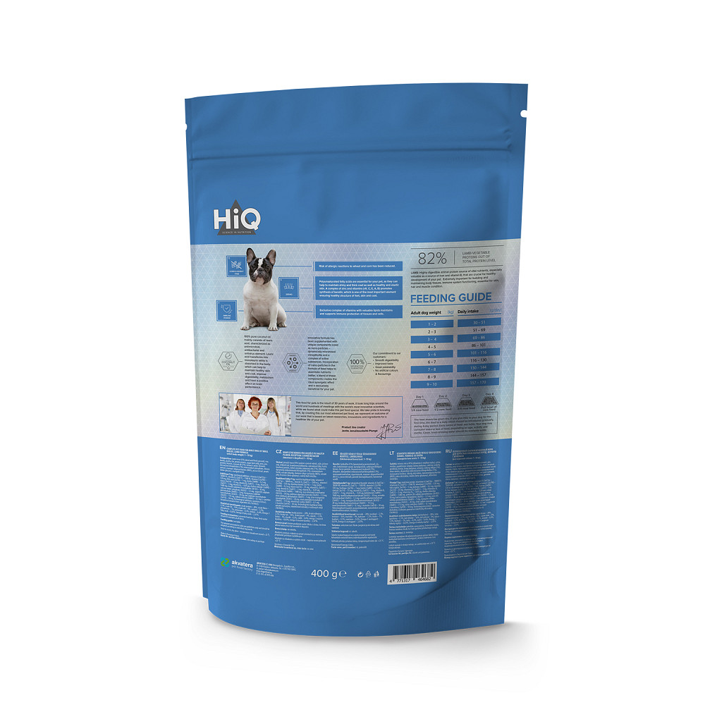 HiQ Mini Adult Lamb Сухий корм для дорослих собак малих порід з ягням, 400 г Київ - фото 2