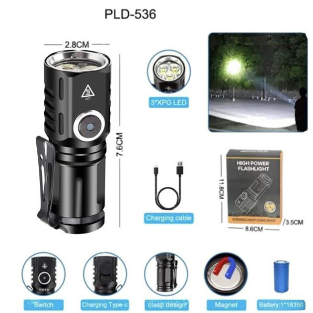 Военный армейский фонарик нашлемный PLD-536-3XPG, Светодиодный прочный фонарик, Фонарь супер яркий DG-29 Львов - изображение 10