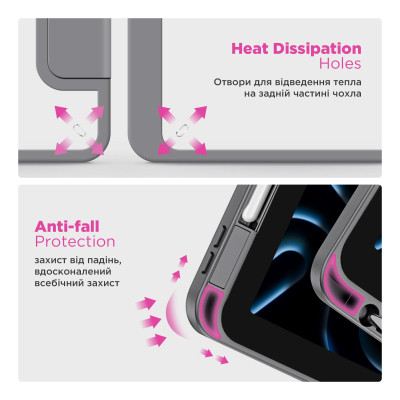 Чохол до планшета Armorstandart Y-Type PEN Samsung Galaxy Tab S9 / S9 FE / S10 FE Gray (ARM85520) Вінниця - фото 7