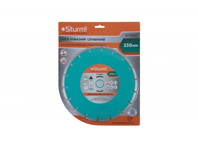 Диск алмазный сегментный (230x22 мм) Sturm 5170405 (читать описание) Ровно - изображение 1