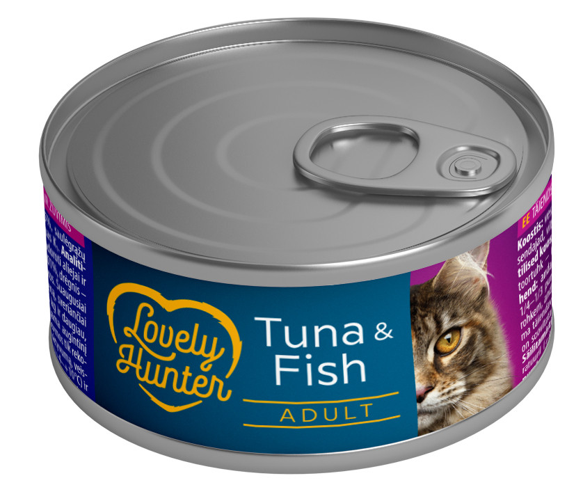 Lovely Hunter Adult cats Tuna & Fish Вологий корм для дорослих котів з тунцем і білою рибою, 85 г Київ - фото 1